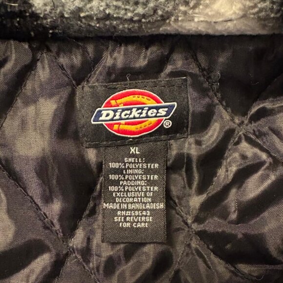 Dickies Down Jacket Button Up Plaid Mens Size XL - Picture 5 of 5